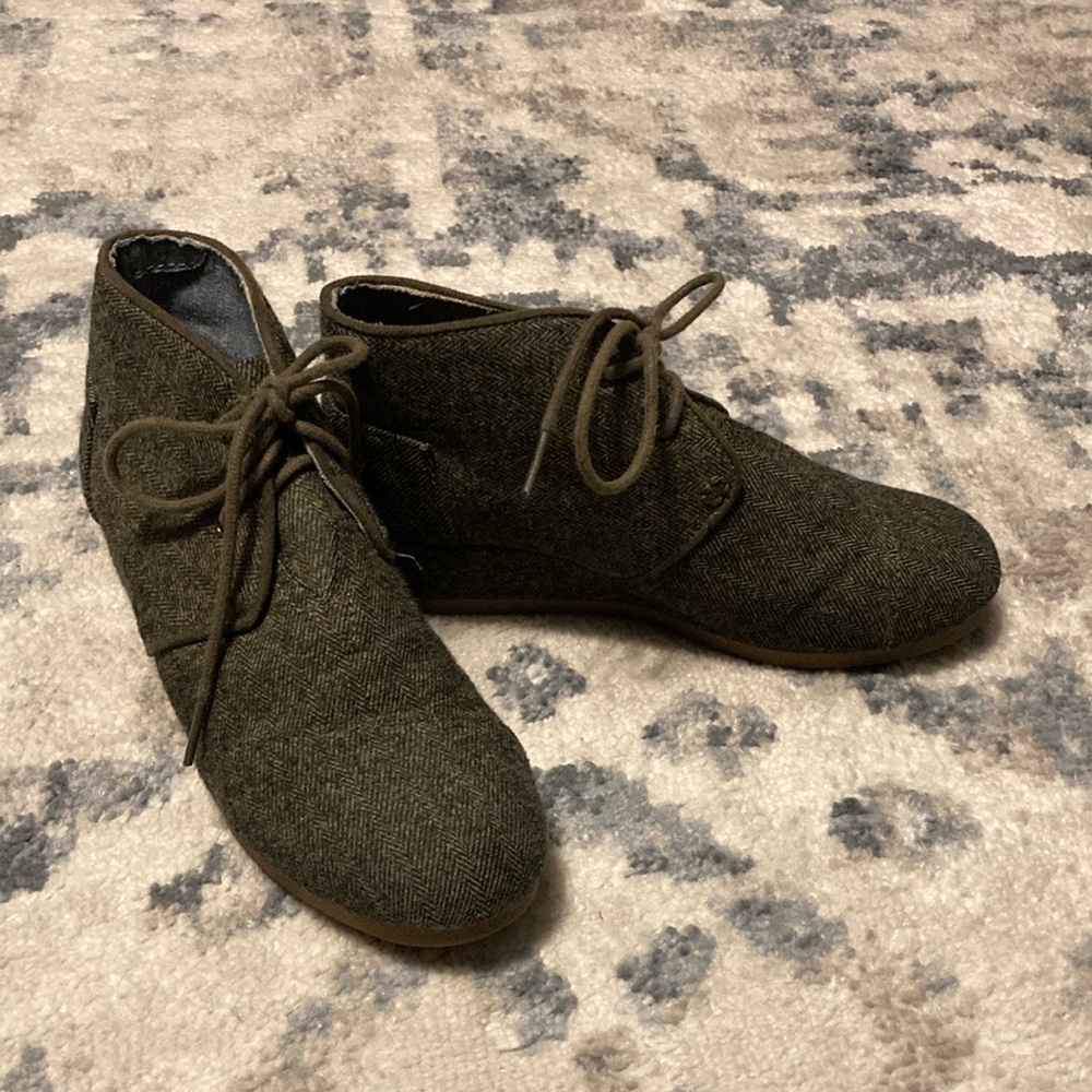 TOMS Herringbone Desert Wedge Shoes